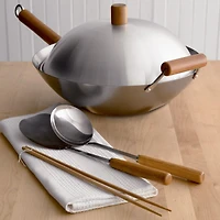 6-Piece Carbon Steel Wok Set