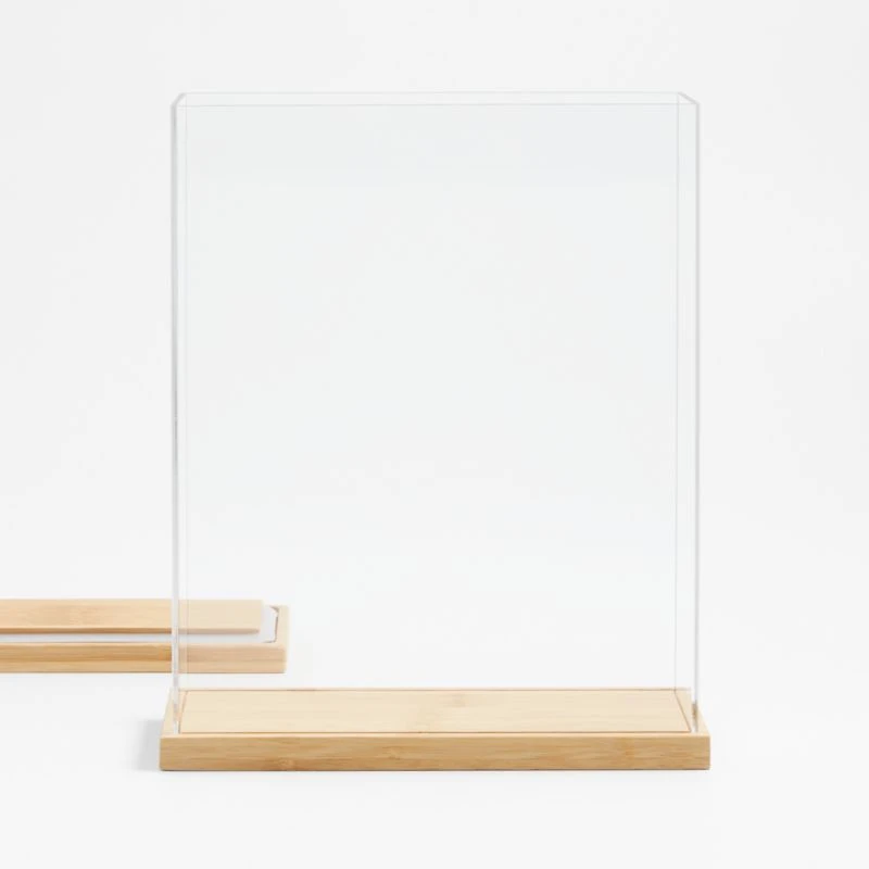 Rectangular Acrylic Kitchen Pantry Storage Container with Bamboo Lid