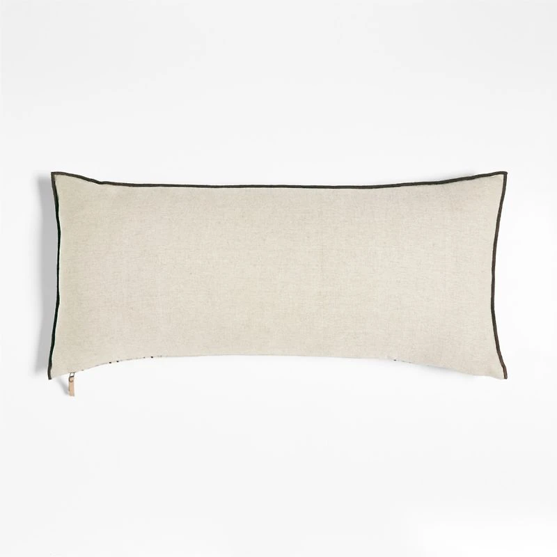 Bande Ivory Textured Stripe 36x16 Throw Pillow Cover