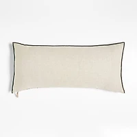 Bande Ivory Textured Stripe 36x16 Throw Pillow Cover