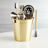 Stainless Steel Bar Tool Set with Gold Finish