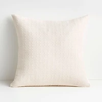 Bari 20"x20" White Swan Knitted Throw Pillow Cover