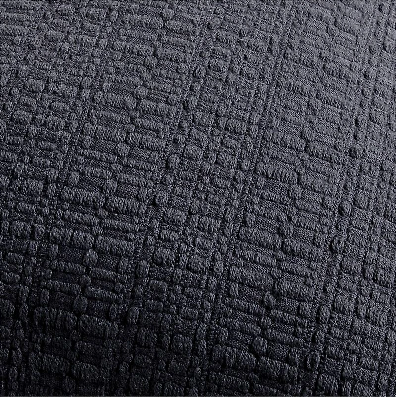 Bari 20"x20" Black Knitted Throw Pillow Cover