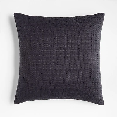 Bari 20"x20" Black Knitted Throw Pillow Cover