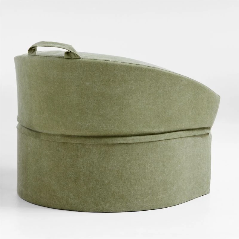 Large Cyprus Green Kids Lounge Barrel Chair Cover