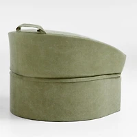 Large Cyprus Green Kids Lounge Barrel Chair Cover