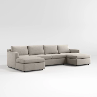 Barrett II 3-Piece U-Shaped Sectional Sofa with Double Chaise Lounge