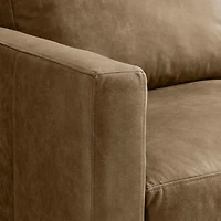 Barrett II 91" Leather Track Arm Sofa