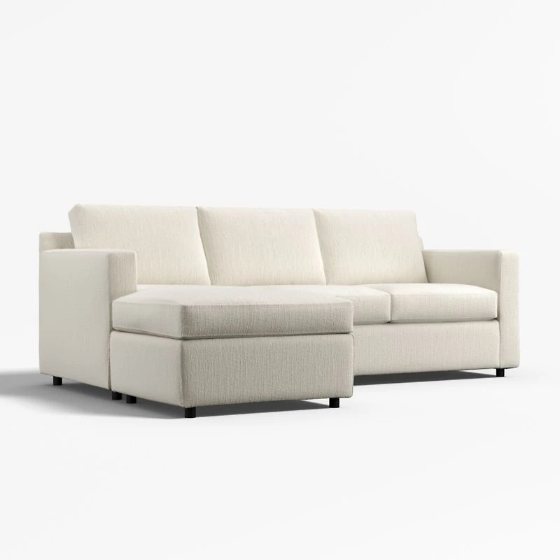 Barrett II 91" Reversible Storage Chaise Lounge Sectional Sofa