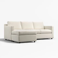 Barrett II 91" Reversible Storage Chaise Lounge Sectional Sofa