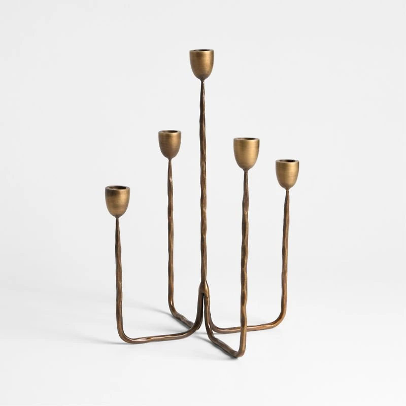 Barteau Antique Brass Candelabra