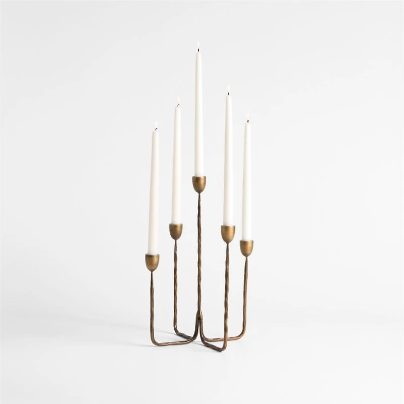 Barteau Antique Brass Candelabra