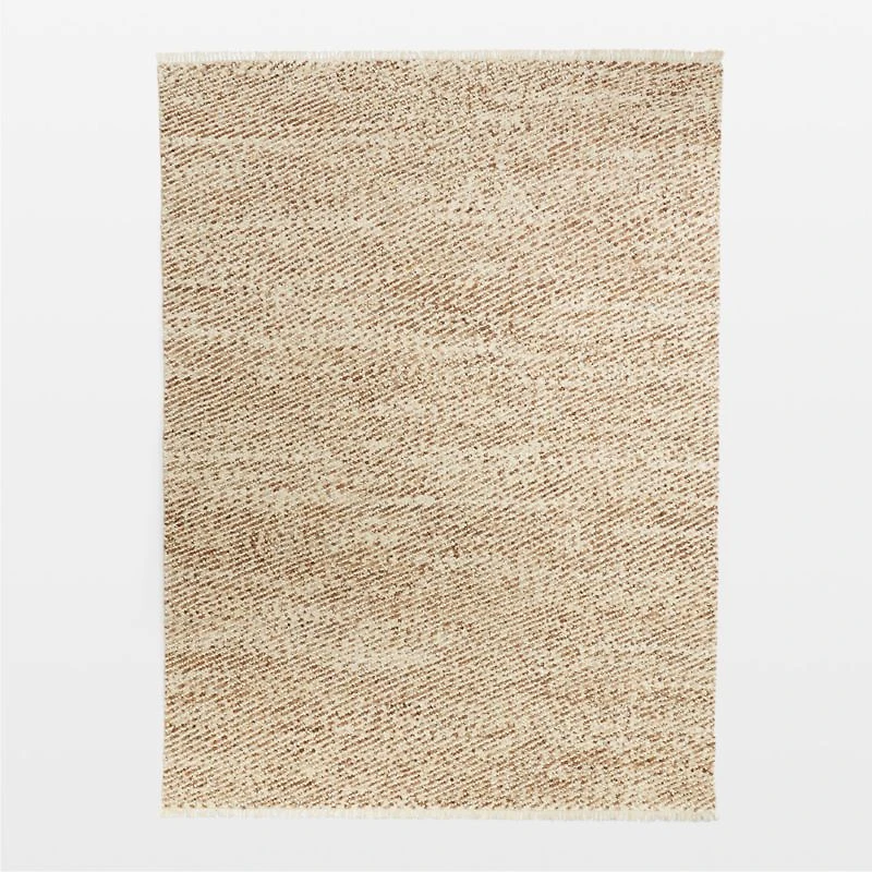 Basel Wool Hand-Knotted Beige Area Rug 6'x9'