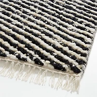 Basel Wool Hand-Knotted Black Area Rug 8'x10'