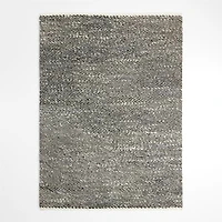 Basel Wool Hand-Knotted Black Area Rug 8'x10'