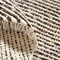 Basel Wool Hand-Knotted Brown Area Rug 6'x9'