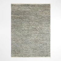 Basel Wool Hand-Knotted Blue and Sage Green Area Rug 8'x10'