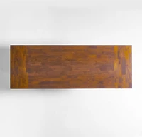 Basque 82"-118" Amber Solid Wood Extendable Dining Table