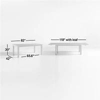 Basque 82"-118" Amber Solid Wood Extendable Dining Table