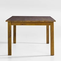 Basque 82"-118" Amber Solid Wood Extendable Dining Table