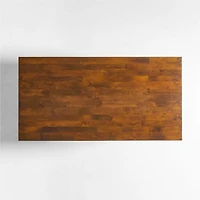 Basque 82"-118" Amber Solid Wood Extendable Dining Table