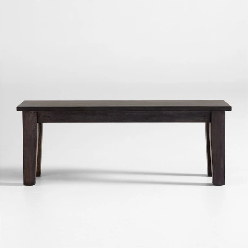 Basque 48" Charcoal Grey Wood Dining Bench