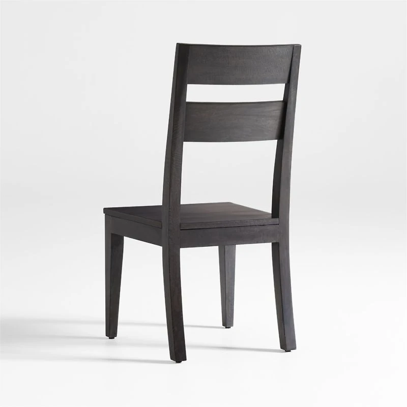 Basque Charcoal Grey Wood Dining Chair
