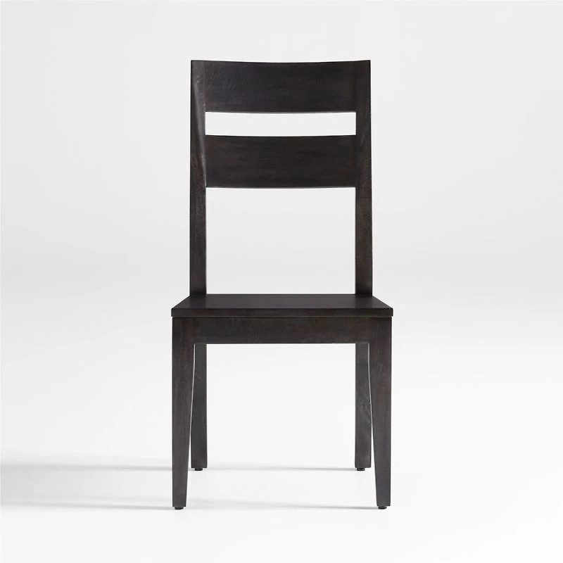 Basque Charcoal Grey Wood Dining Chair