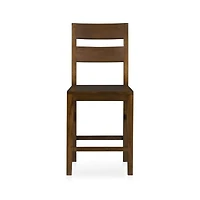 Basque Honey Wood Counter Stool with Camel Cushion