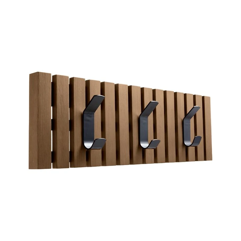 Batten Oak Mini Wall-Mounted Coat Rack