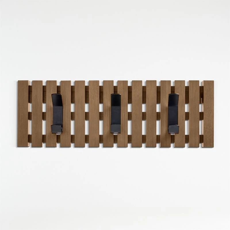 Batten Oak Mini Wall-Mounted Coat Rack