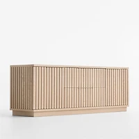 Batten 72" White Oak Storage Media Console
