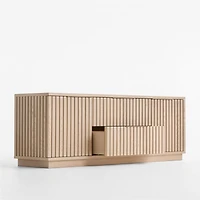 Batten 72" White Oak Storage Media Console