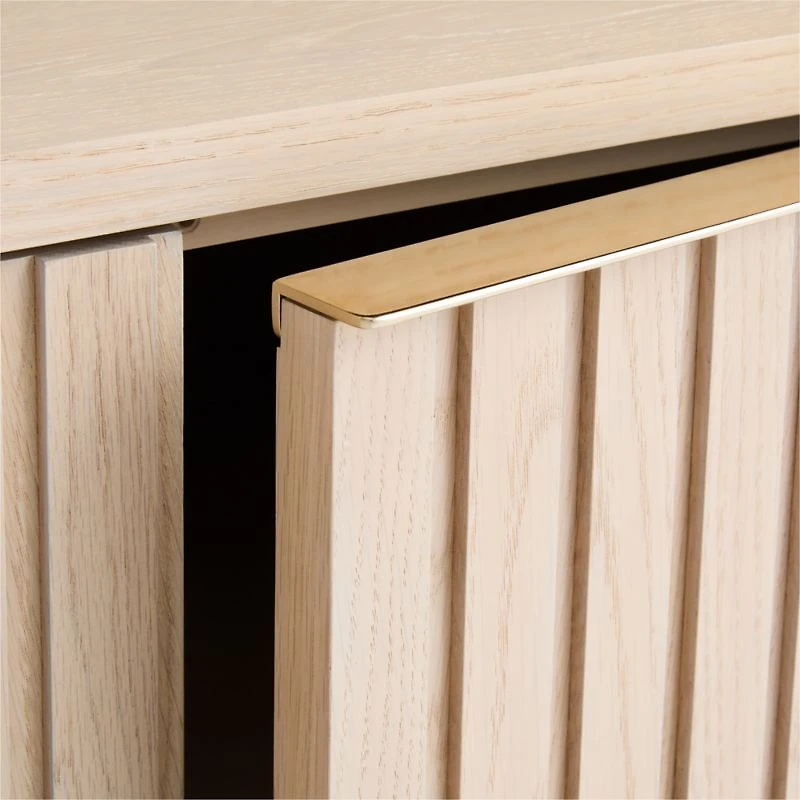 Batten 72" White Oak Storage Media Console