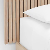 Batten White Oak King Plinth-Base Storage Bed