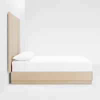 Batten White Oak King Plinth-Base Bed