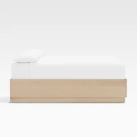 Batten White Oak King Storage Bed Plinth-Base