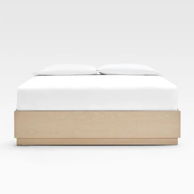 Batten White Oak King Storage Bed Plinth-Base