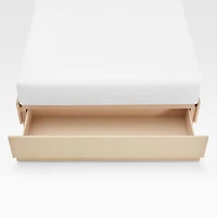 Batten White Oak King Storage Bed Plinth-Base