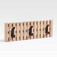 Batten White Oak Mini Wall-Mounted Coat Rack