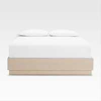 Batten White Oak King Bed Plinth-Base