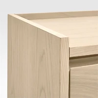Batten 47.5" White Oak Storage Bench and Panel Set with Reversible Shelf