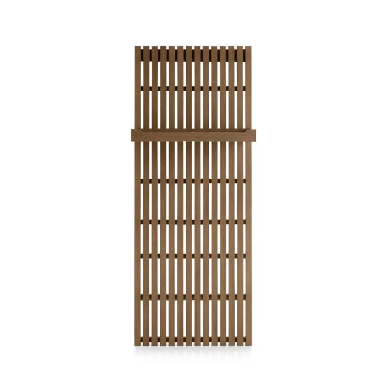 Batten Brown Oak Flat Storage Wall Shelf