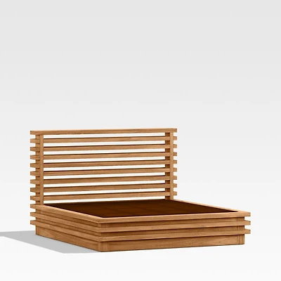 Batten Natural Teak Outdoor Armless Chair Frame