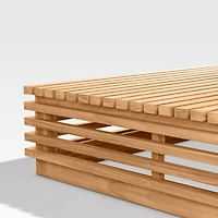 Batten Natural Teak Outdoor Coffee Table