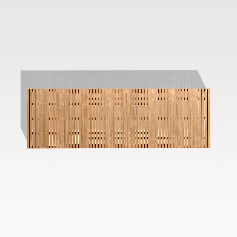 Batten 86"-110" Natural Teak Extendable Outdoor Dining Table