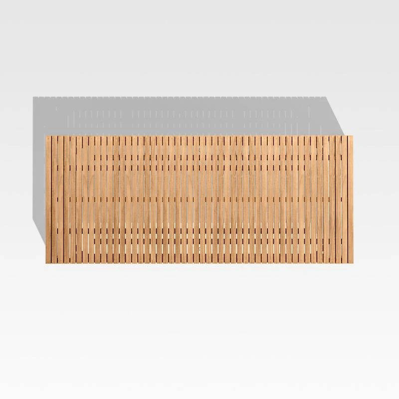 Batten 86"-110" Natural Teak Extendable Outdoor Dining Table