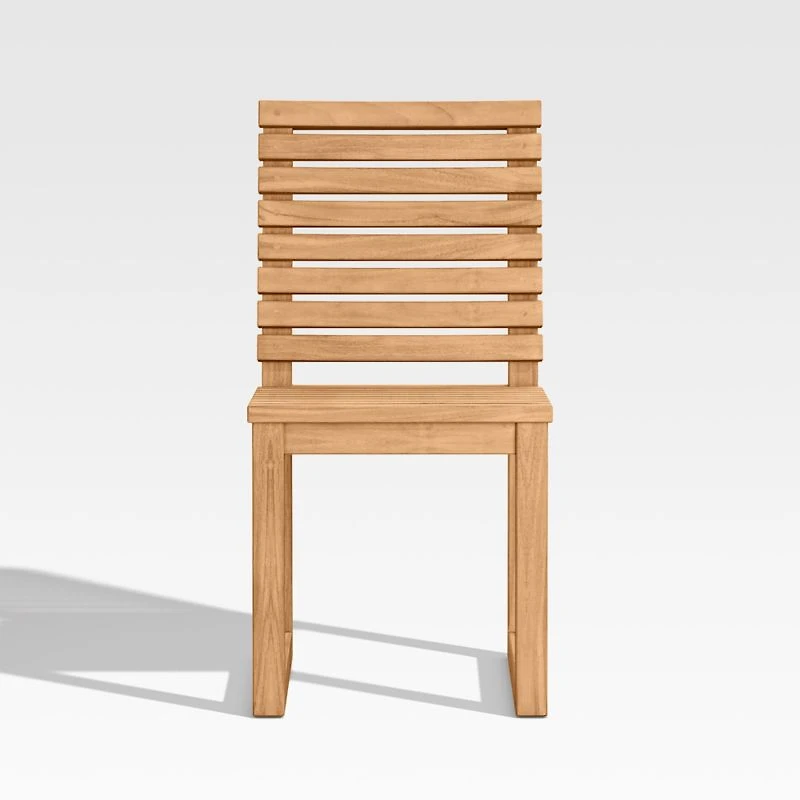 Batten Natural Teak Outdoor Dining Chair