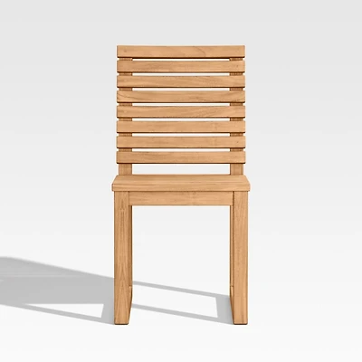 Batten Natural Teak Outdoor Dining Chair