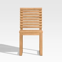 Batten Natural Teak Outdoor Dining Chair